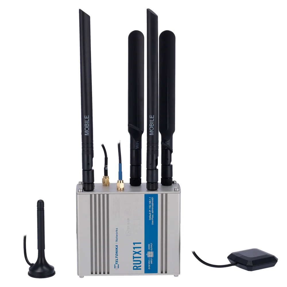 Teltonika Router 4G Industrial - Dual SIM 4G Cat 6 - Wi-Fi 5 - Bluetooth LE 4.0 - Posicionamiento GNSS - 4 puertos Ethernet RJ45 Gigabit