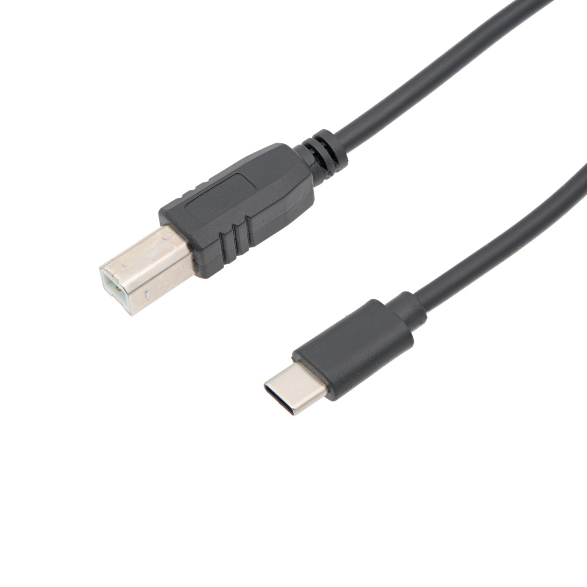 Cable USB-C 2.0 a USB-B 2.0, 2A, Negro, 2m