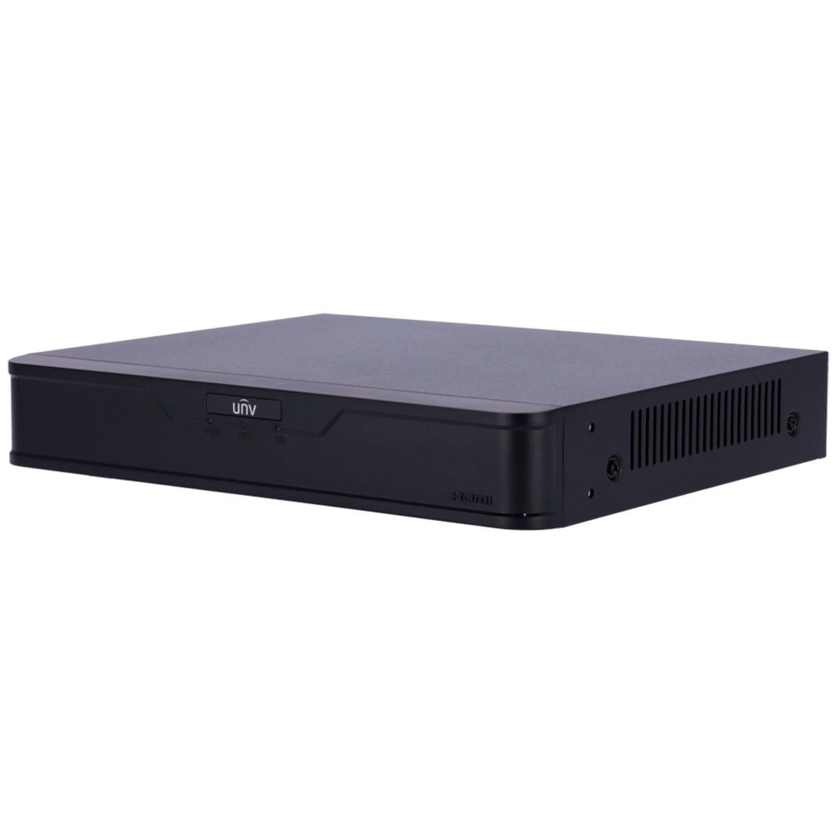 NVR Uniview Gama Easy - 4 CH vídeo | 12MP | 80 Mbps - Detección facial | Detección vehículo - SIP | UMD | AcuSearch - Conteo de personas | Monitoreo tráfico - Admite 1 disco duro hasta 10 TB