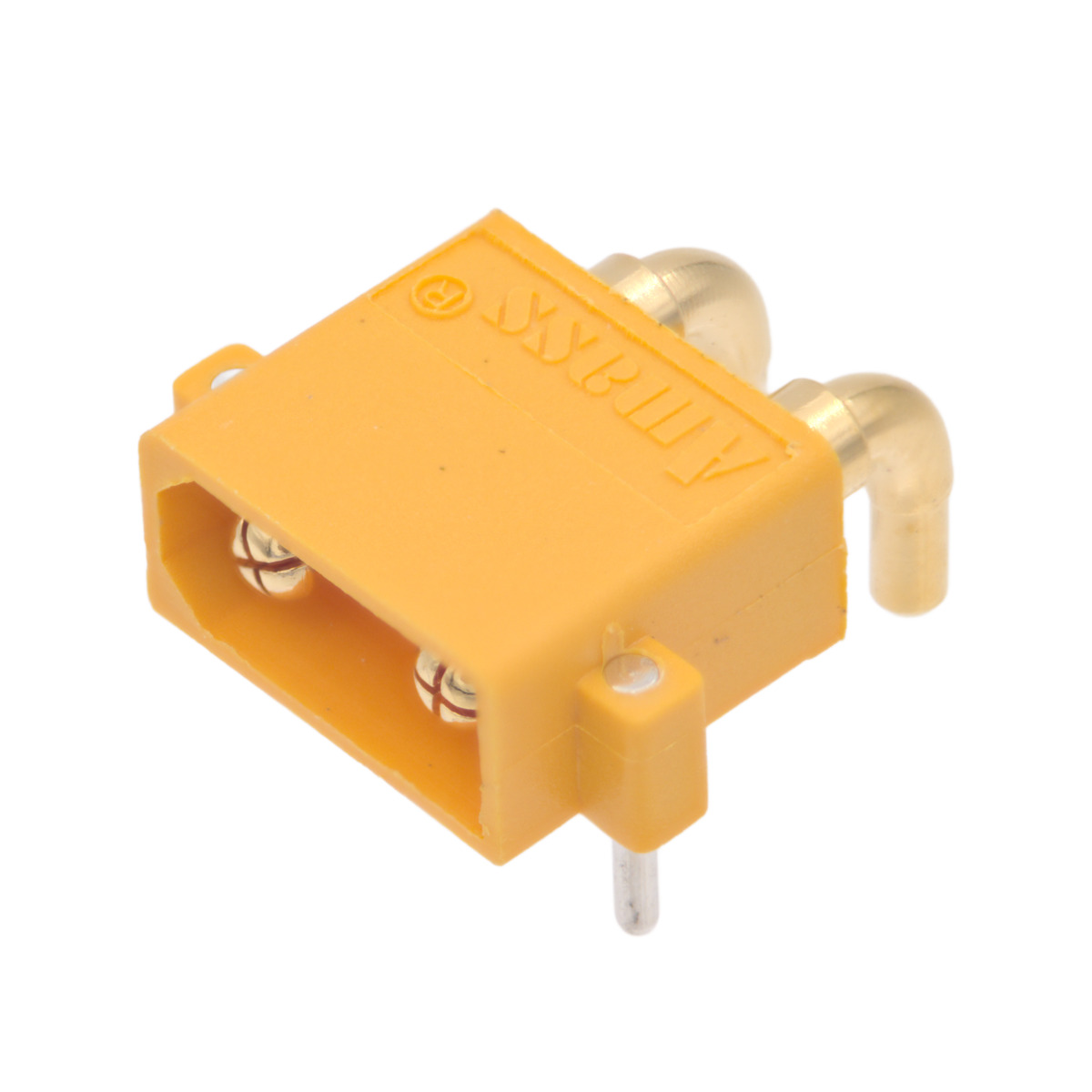Conector XT30PW macho para PCB, acodado 90 grados con pines de 3.0 mm [15A/30A]