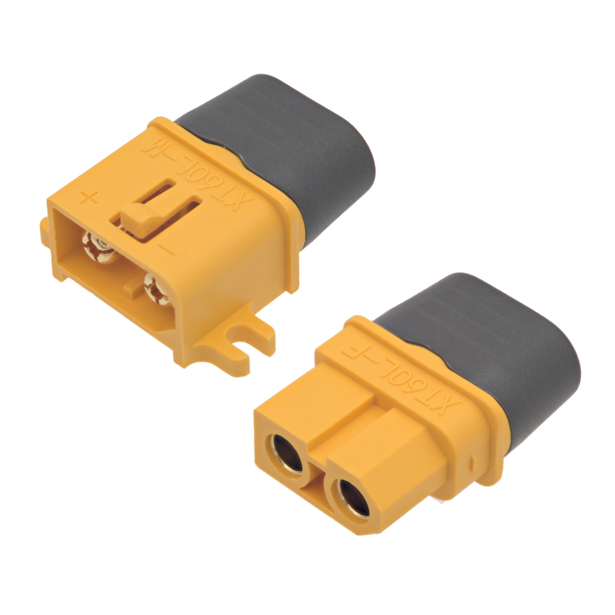 Pack of XT60L male and female connectors [40A/60A] with locking mechanism