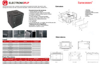 6U 10" 312x300x350mm. Wall mount cabinet, Black