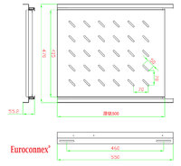 Sliding shelf for 800mm, 19"