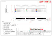 19" 1U Cat.6 patch panel 24 puertos