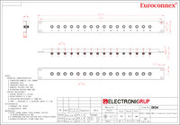 19" 1U F patch panel 16 ports