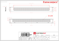 Panel pasacables 1U para armario rack 19" con cepillo para gestión de cables