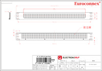 Rack Cable Management 19" 1U Panel with Horizontal Strip Brush