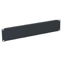19" 2U Blank Panel, Black Solid for rackmount cabinet