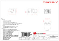 RJ45 UTP Keystone Cat.6A sin herramientas, 180 grados