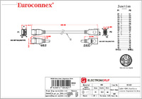 HDMI Cable Female to Female Keystone Jack Type, 15cm.