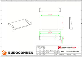 10" fixed shelf, 150mm deep