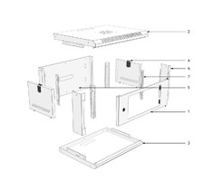 4U 19" Wall mount cabinet, Black [280x600x450mm (HxWxD)]