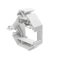 DIN rail adapter for keystone connectors