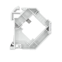 DIN rail adapter for keystone connectors