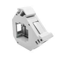 DIN rail adapter for keystone connectors