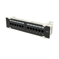Ver informacion sobre Panel de Conexiones de Pared de 12 Puertos Cat6 con Crimpado de Herramienta y Soporte de Plástico