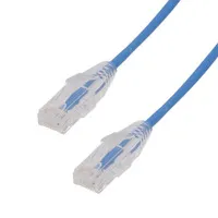 Slim Cat.6A UTP LSZH 100% CU, 28AWG, 0.6m, Azul