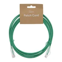 Ver informacion sobre Slim Cat.6A UTP LSZH 100% CU, 28AWG, 0.3m, Verde