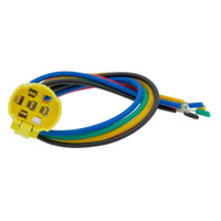 Base de Connexion pour Interrupteurs Anti-vandalisme de 16mm avec Câble de 30cm Dénudé et 5 Fils de Couleurs