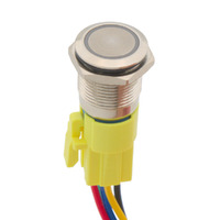 Connection Base for 16mm Anti-vandal Switches with 30cm Stripped Cable and 5 Colored Wires