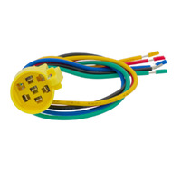 Base de Connexion pour Interrupteurs Anti-vandalisme de 19mm avec Câble de 30cm Dénudé et 5 Fils de Couleurs