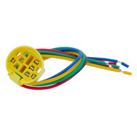 Base de Connexion pour Interrupteurs Anti-vandalisme de 22mm avec Câble de 30cm Dénudé et 5 Fils de Couleurs