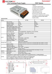 Industrial Power Supply 12V 15W 1.25A