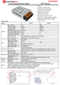 Alimentation Industrielle 12V 15W 1.25A