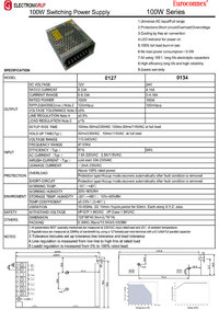 Industrial Power Supply 12V 100W 8.33A