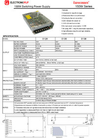 Alimentation Industrielle 12V 150W 12.5A