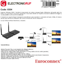 Extenseur/Splitter Wireless HDMI 100 mètres, Full HD 1080p