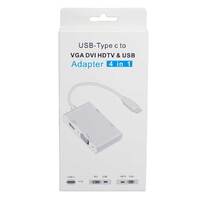 USB-C 3.1 a HDMI+VGA+DVI+USB 3.0, 15cm
