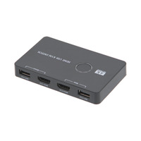 KVM HDMI 2.0 (4K@60Hz) + USB para alternar entre 2 PCs con un mismo ratón y teclado.