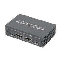Conmutador KVM HDMI 4K para 2 PC - Conmutación entre dispositivos con USB y HDMI