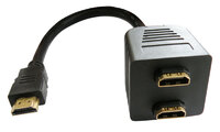 HDMI PLUG TO 2 HDMI JACK, 0,35m