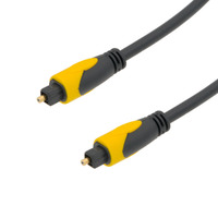TOSLINK Optical Fiber Cable 5.0mm - High-Quality Male to Male Connection of 3 Meters