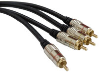 OFC 2xRCA MALE to 2xrCA MALE, Ø-6mm CABLE, ALUMINUM CONNECTORS, GOLD PLATED, 7 m