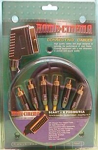 Ver informacion sobre HEAVY METAL SCART PLUG TO 6*RCA PLUGS, 1.5m, BLISTER PACKING