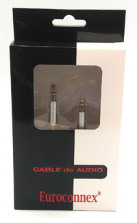 3.5mm Jack stereo Male - Male, 3m, White