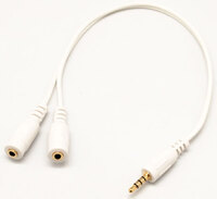 Ver informacion sobre 3,5mm Jack 4 Contactes a 2*3,5mm. Jack  estereo femella, blanc