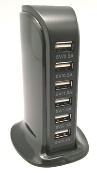 Ver informacion sobre 6*HUBS USB Charger, 2*0,5A+2*1A-2*2,1A