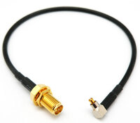 RG-174 CABLE, SMA R/P FEMALE TO MC-CARD MALE, 0.2m