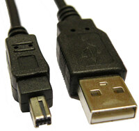 USB A 4P Mâle - MINI USB 8P. Mâle, 2m, pour caméra MINOLTA