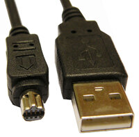 USB A 4P MASCLE - MINI USB 8P. MASCLE, 2m, PER CAMARES NIKON