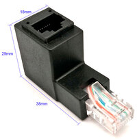 Right angle RJ45 Male to female, adaptor