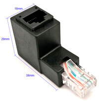 Adaptateur RJ45 Mâle-Femelle, 90º