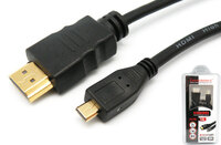 HDMI A MALE TO MICRO HDMI D MALE, 1m