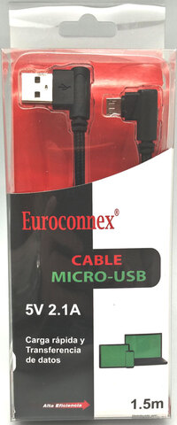 USB A Mâle à Micro USB Mâle, 1.5m Connecteures couders