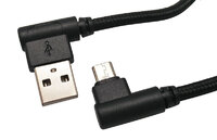 USB A Macho a Micro USB macho, 1.5m Conectores Acodados