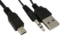 Ver informacion sobre 5P MINI USB A a 3,5mm ESTEREO + USB,    1,5m
